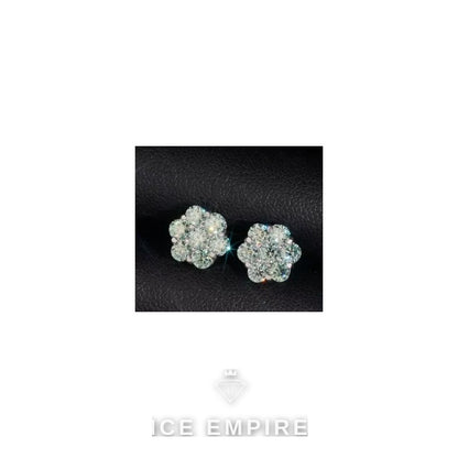 Iced Out 925 Silver Moissanite Earrings