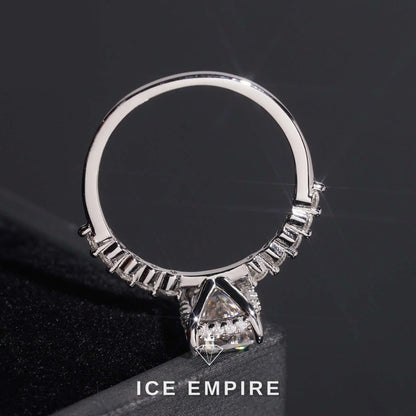 Iced Out Rose Gold Plated Moissanite Wedding Band