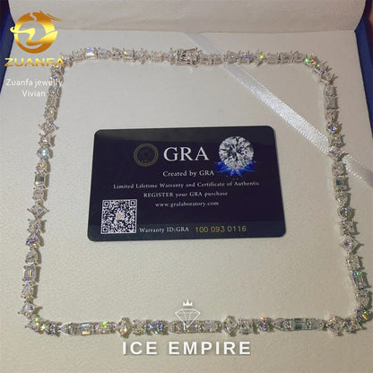 Iced Out Rose Gold Plated Moissanite Cuban Chain