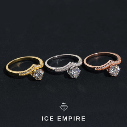 Iced Out 925 Silver Moissanite Wedding Band