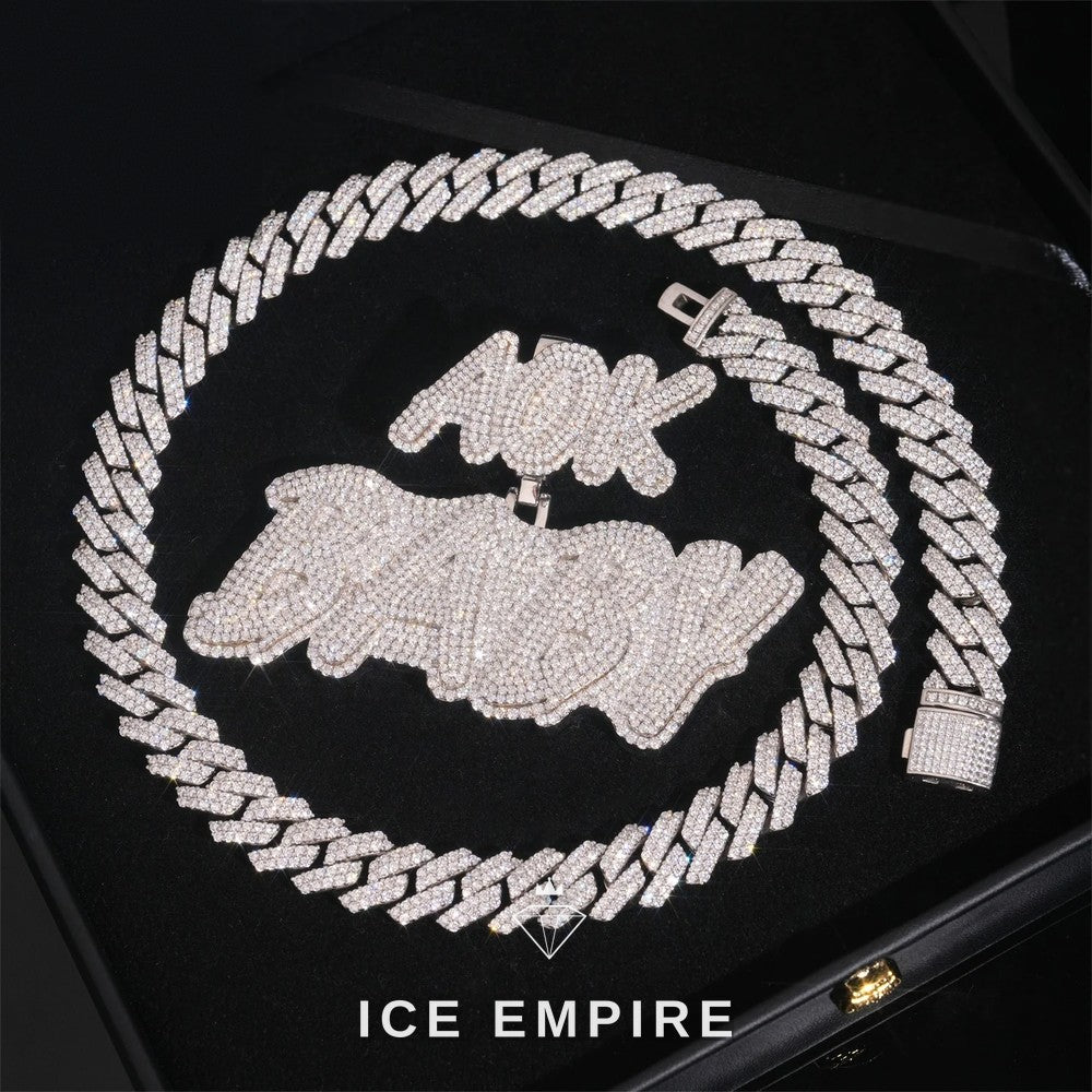 Iced Out 14K Gold Pendant