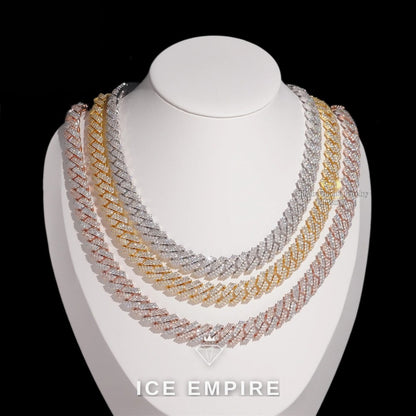 Iced Out Rose Gold Plated Moissanite Cuban Chain