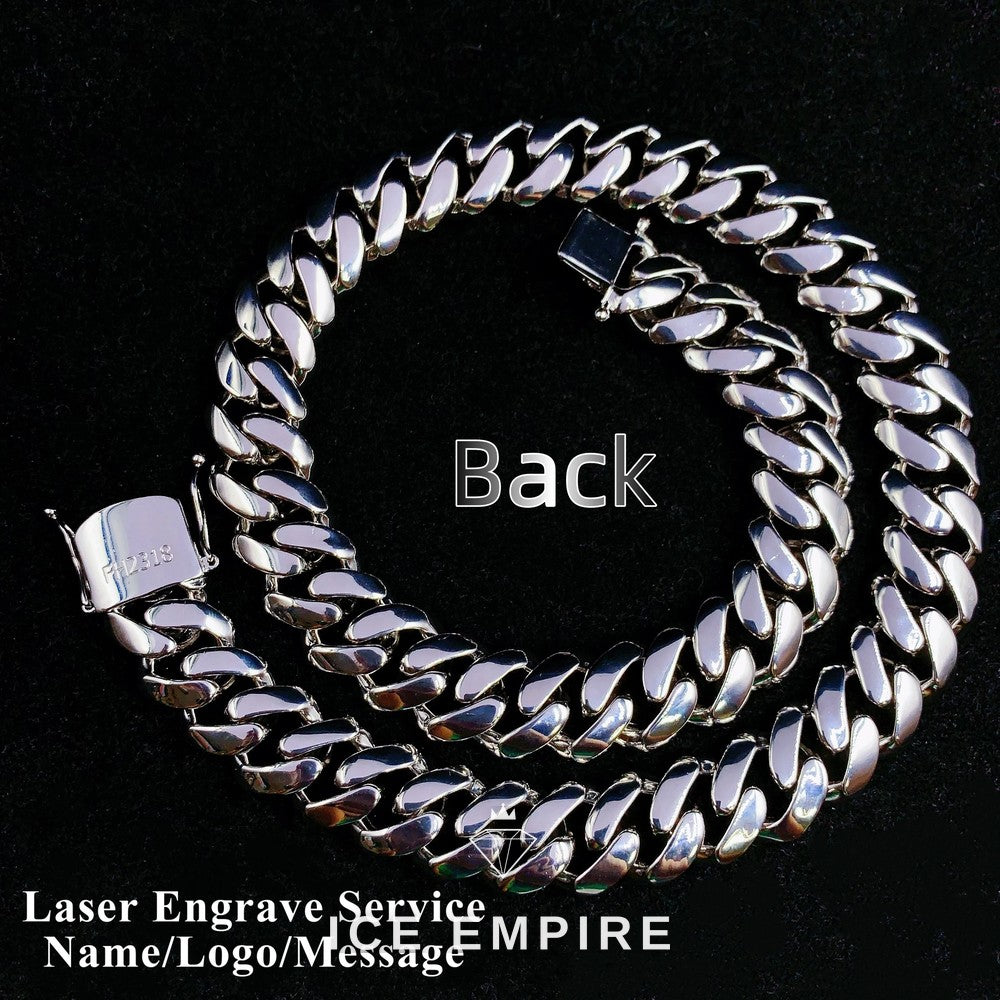 Iced Out Rose Gold Moissanite Cuban Chain