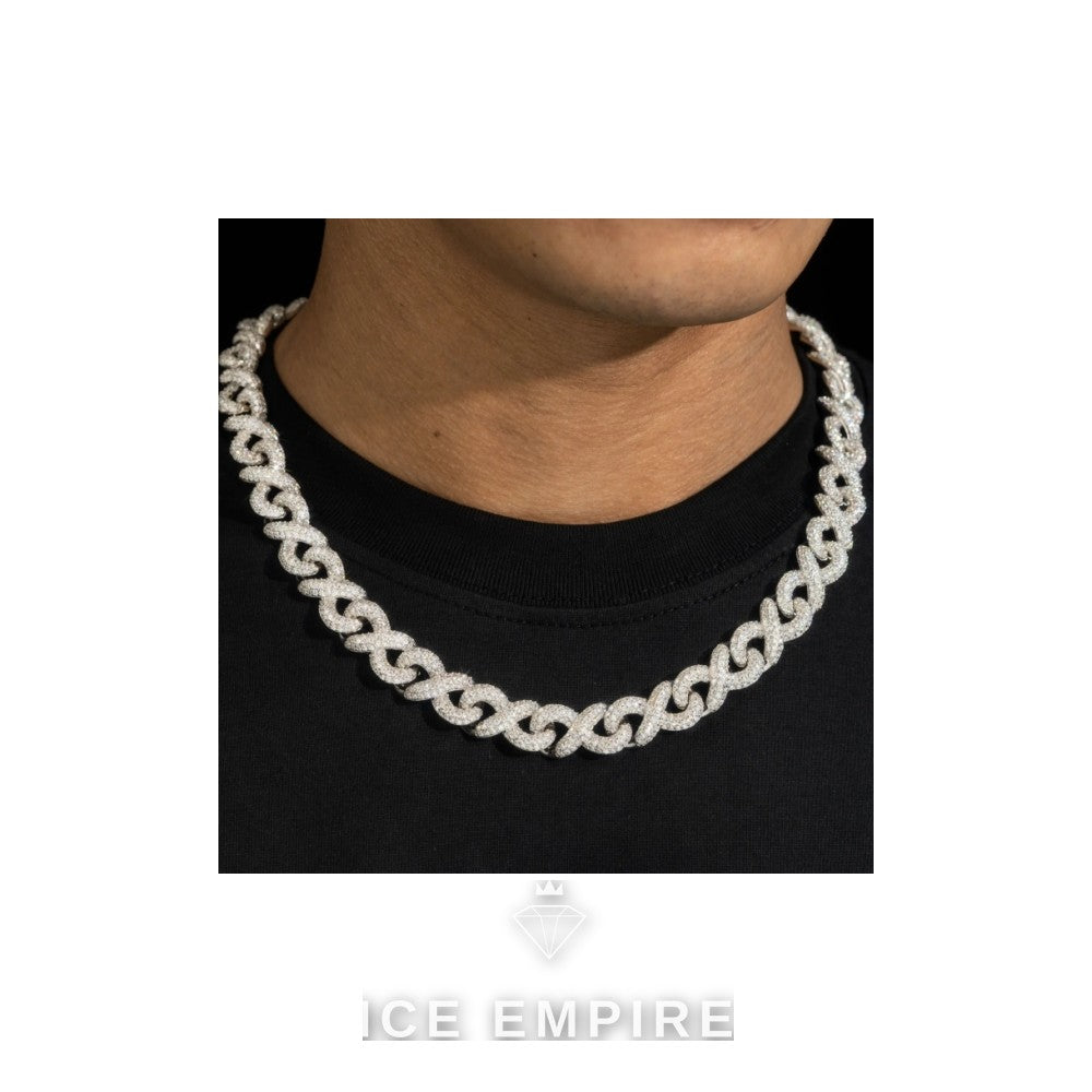 Iced Out Rose Gold Plated Moissanite Cuban Chain