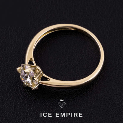 Iced Out Gold Plated Engagement Ring