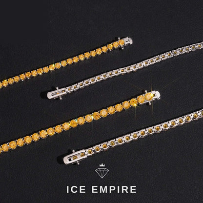 Iced Out Gold Plated Moissanite Tennis Bracelet