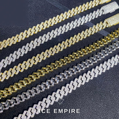Iced Out Rose Gold Plated Moissanite Cuban Chain