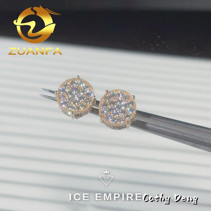 Iced Out Gold Plated Moissanite Earrings