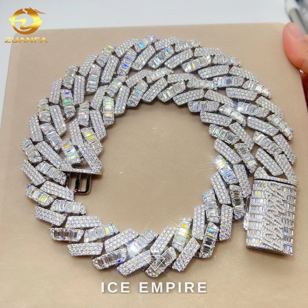 Iced Out Rose Gold Plated Moissanite Cuban Chain