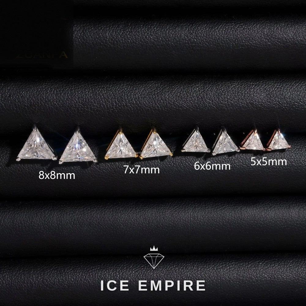 Iced Out 925 Silver Moissanite Earrings