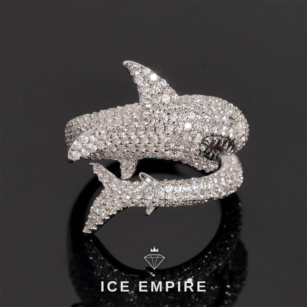 Iced Out 925 Silver Moissanite Ring