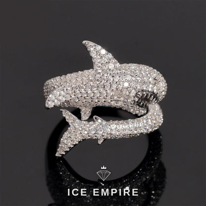 Iced Out 925 Silver Moissanite Ring