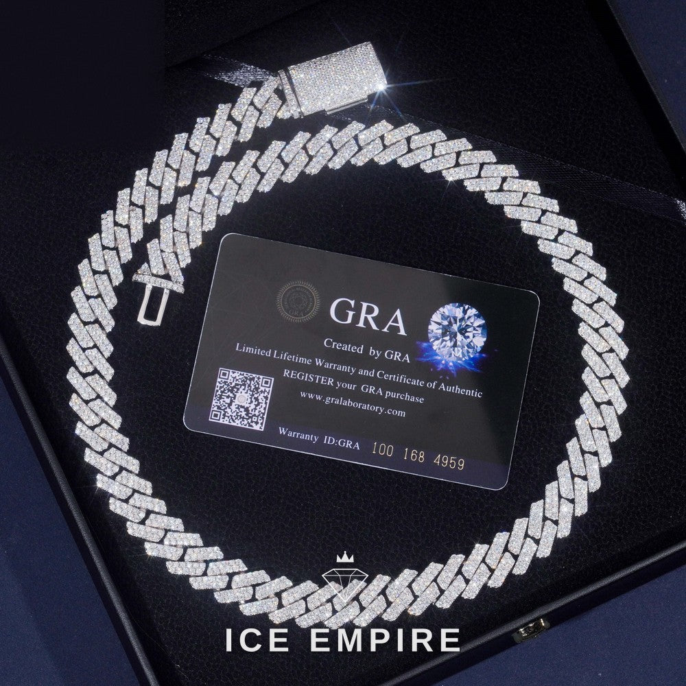 Iced Out Rose Gold Plated Moissanite Cuban Chain
