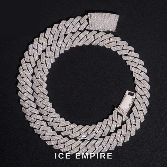 Iced Out Rose Gold Plated Moissanite Cuban Chain
