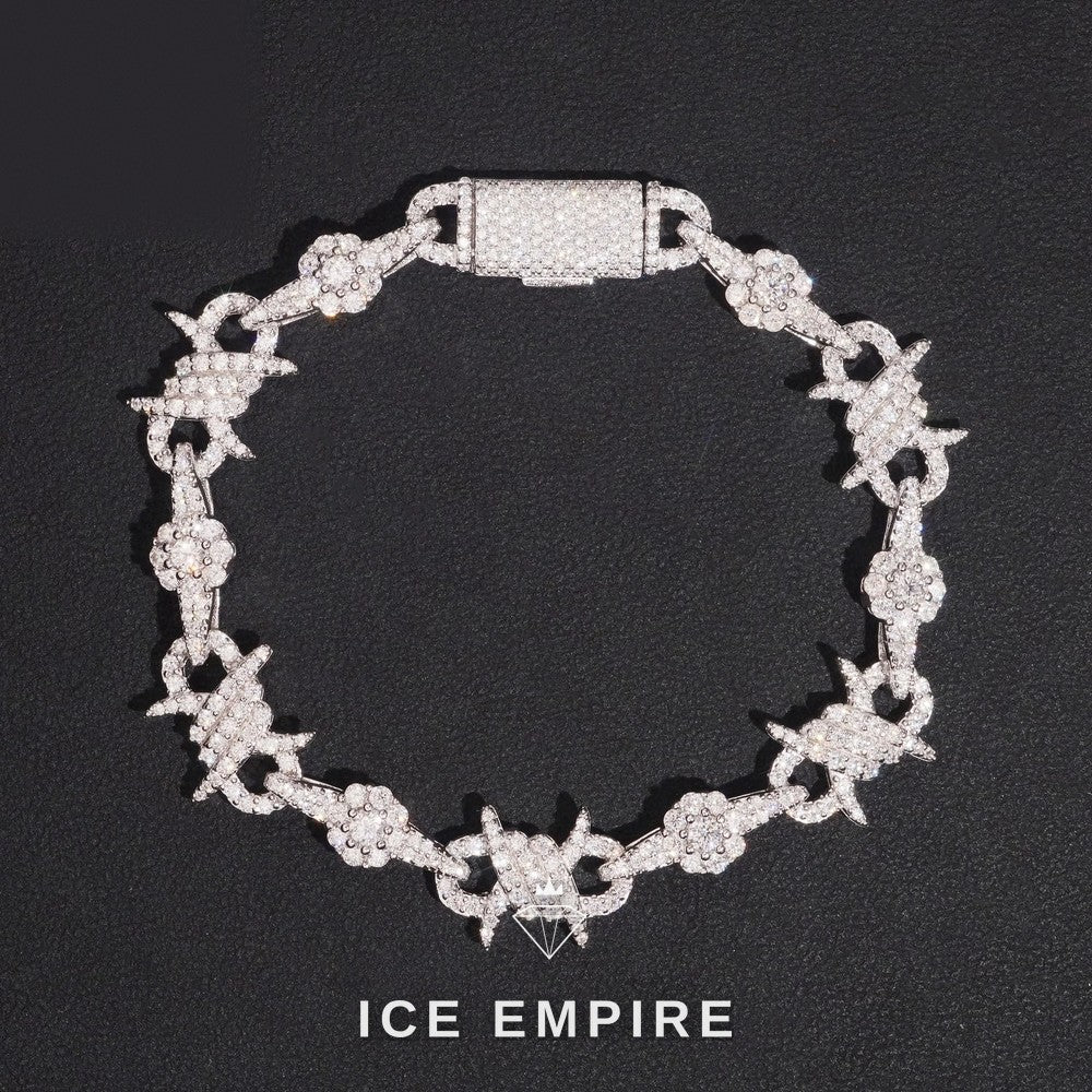 Iced Out 925 Silver Moissanite Cuban Chain