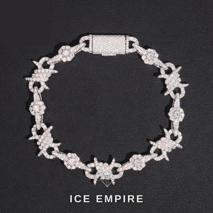 Iced Out 925 Silver Moissanite Cuban Chain