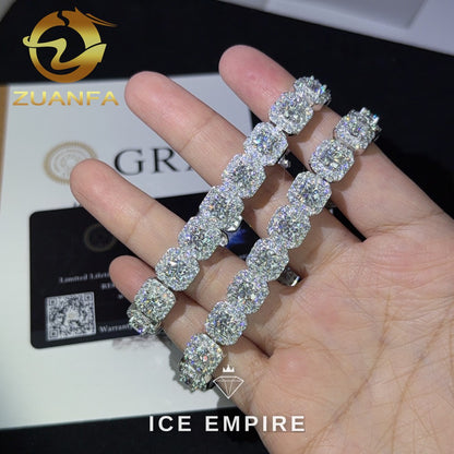Iced Out Rose Gold Plated Moissanite Cuban Chain