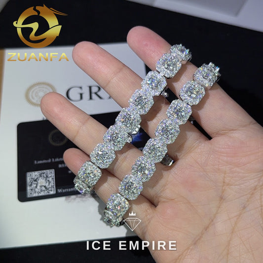 Iced Out Rose Gold Plated Moissanite Cuban Chain
