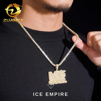 Iced Out Baguette Rose Gold Plated Pendant