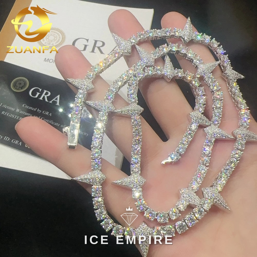 Iced Out Rose Gold Plated Moissanite Cuban Chain