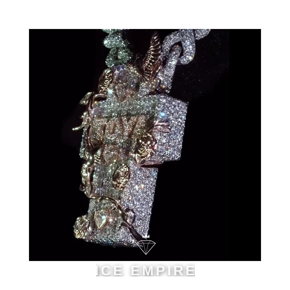 Iced Out 925 Silver Moissanite Pendant