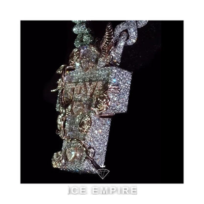 Iced Out 925 Silver Moissanite Pendant
