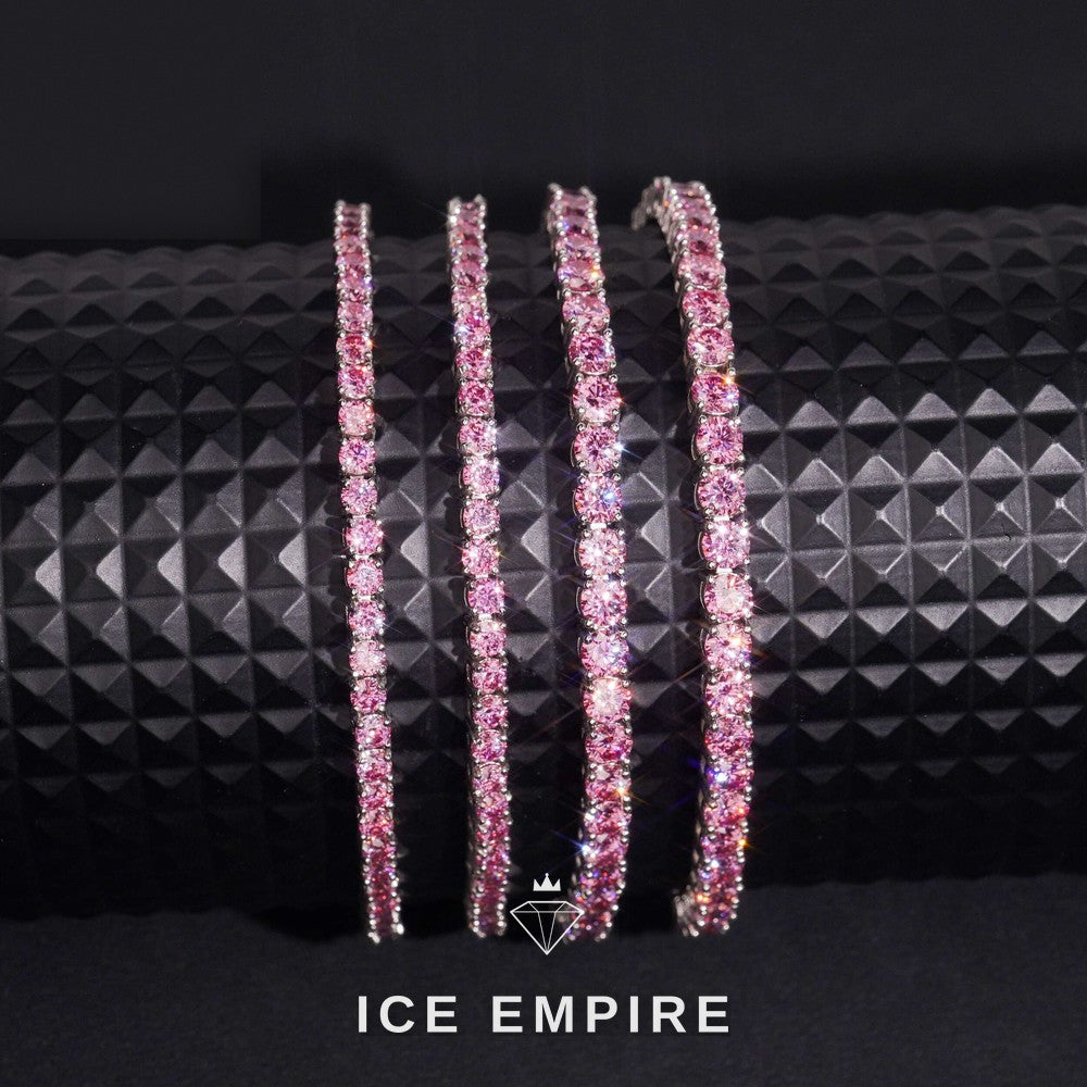 Iced Out Gold Plated Moissanite Tennis Bracelet