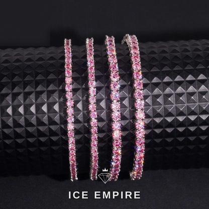 Iced Out Gold Plated Moissanite Tennis Bracelet