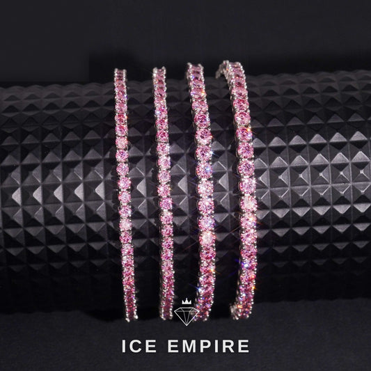 Iced Out Gold Plated Moissanite Tennis Bracelet