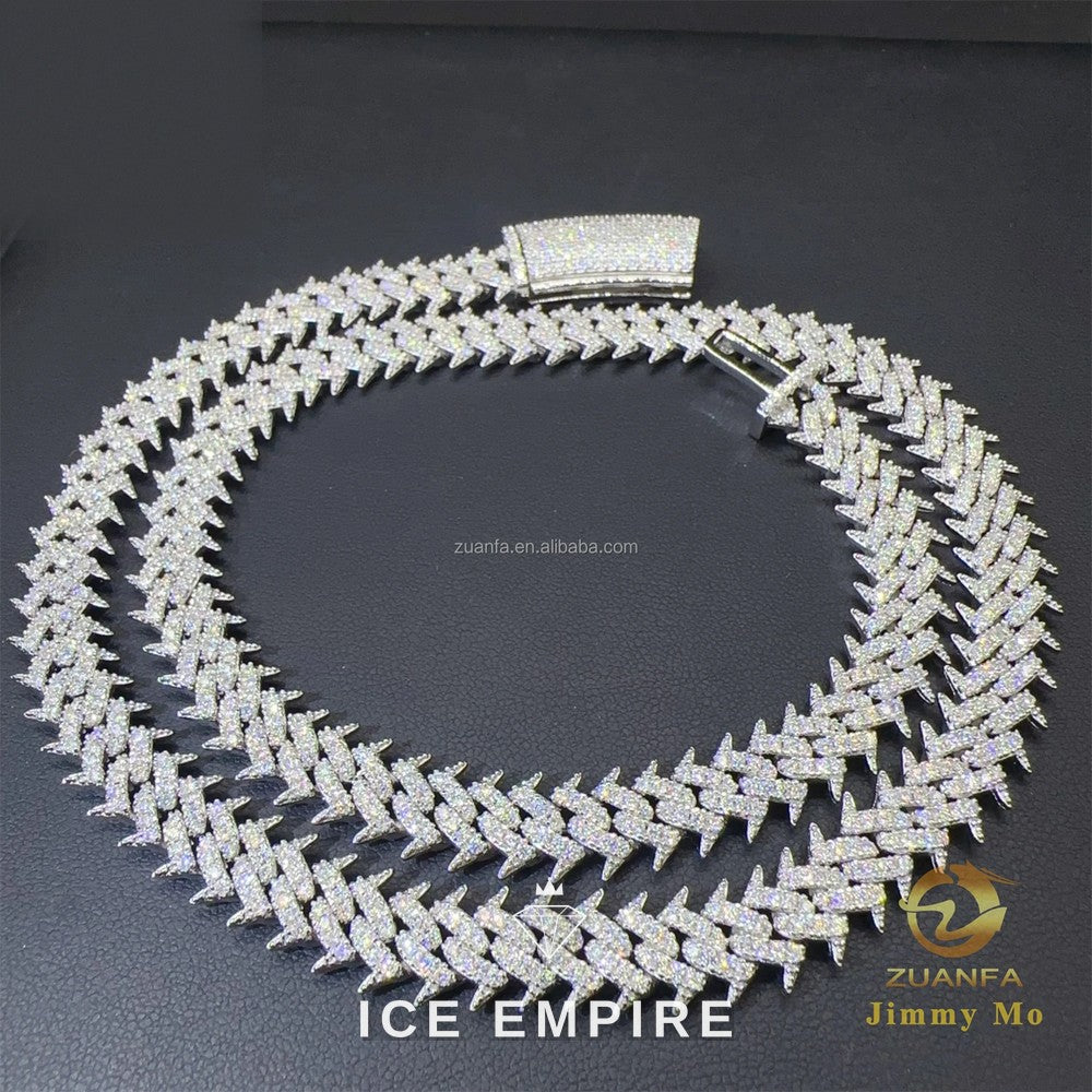 Iced Out Gold Plated Moissanite Cuban Chain