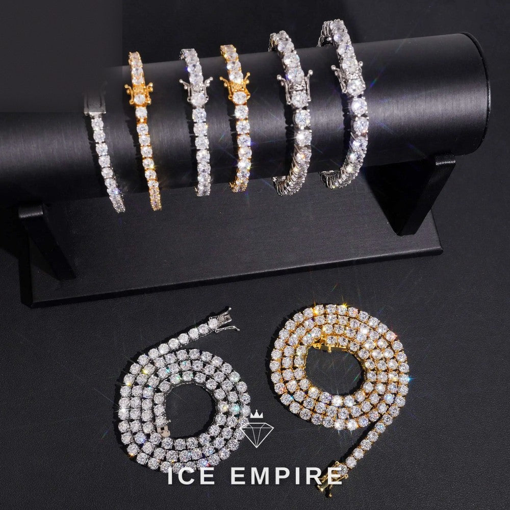 Iced Out 925 Silver Tennis Chain