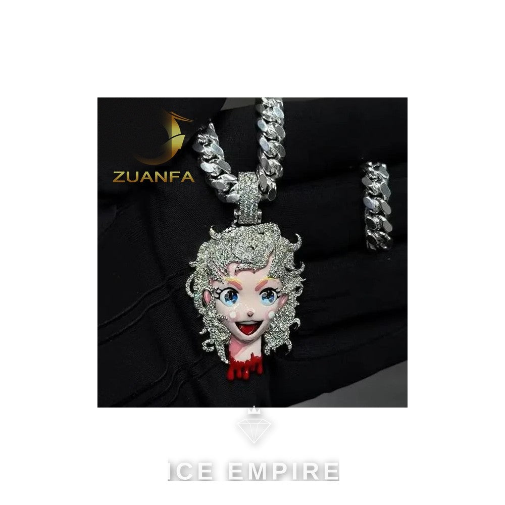 Iced Out Rose Gold Plated Moissanite Pendant