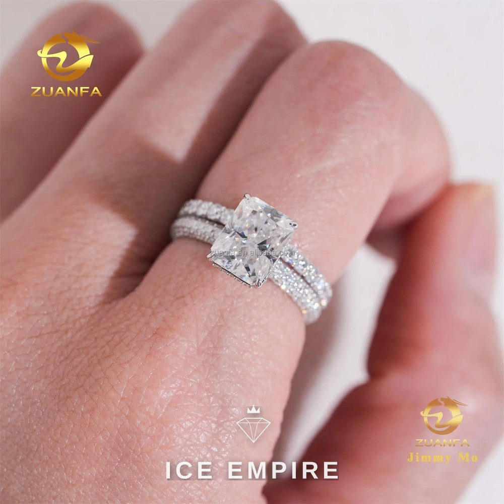 Iced Out 14K Gold Lab Grown Diamond Engagement Ring