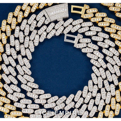 Iced Out Rose Gold Plated Moissanite Cuban Chain