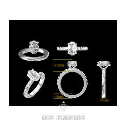Iced Out Rose Gold Plated Moissanite Wedding Band