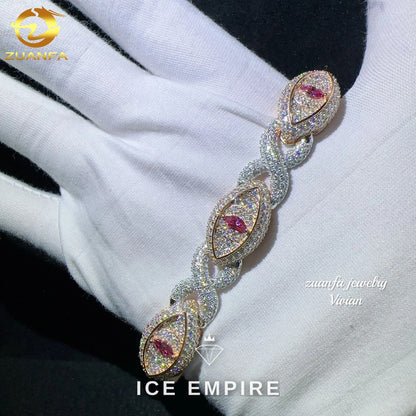 Iced Out 925 Silver Moissanite Cuban Chain