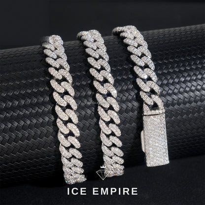 Iced Out Gold Plated Moissanite Cuban Chain