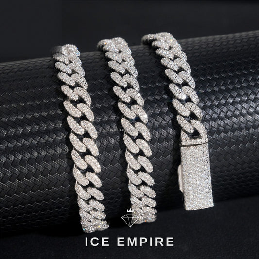 Iced Out Gold Plated Moissanite Cuban Chain