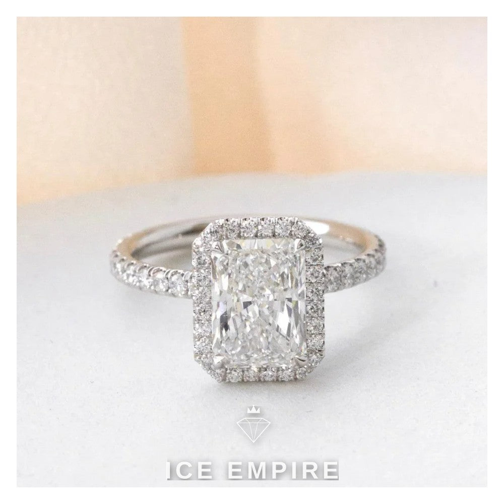 Iced Out 10K Gold Lab Grown Diamond Engagement Ring