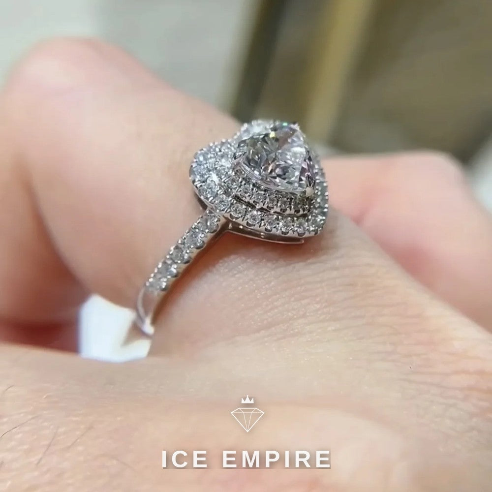 Iced Out 10K Gold Lab Grown Diamond Engagement Ring