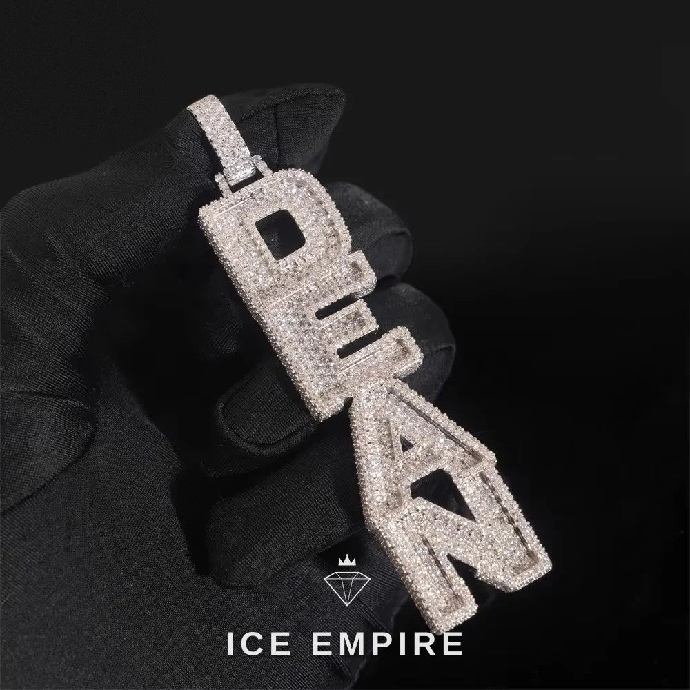 Iced Out 925 Silver Moissanite Pendant