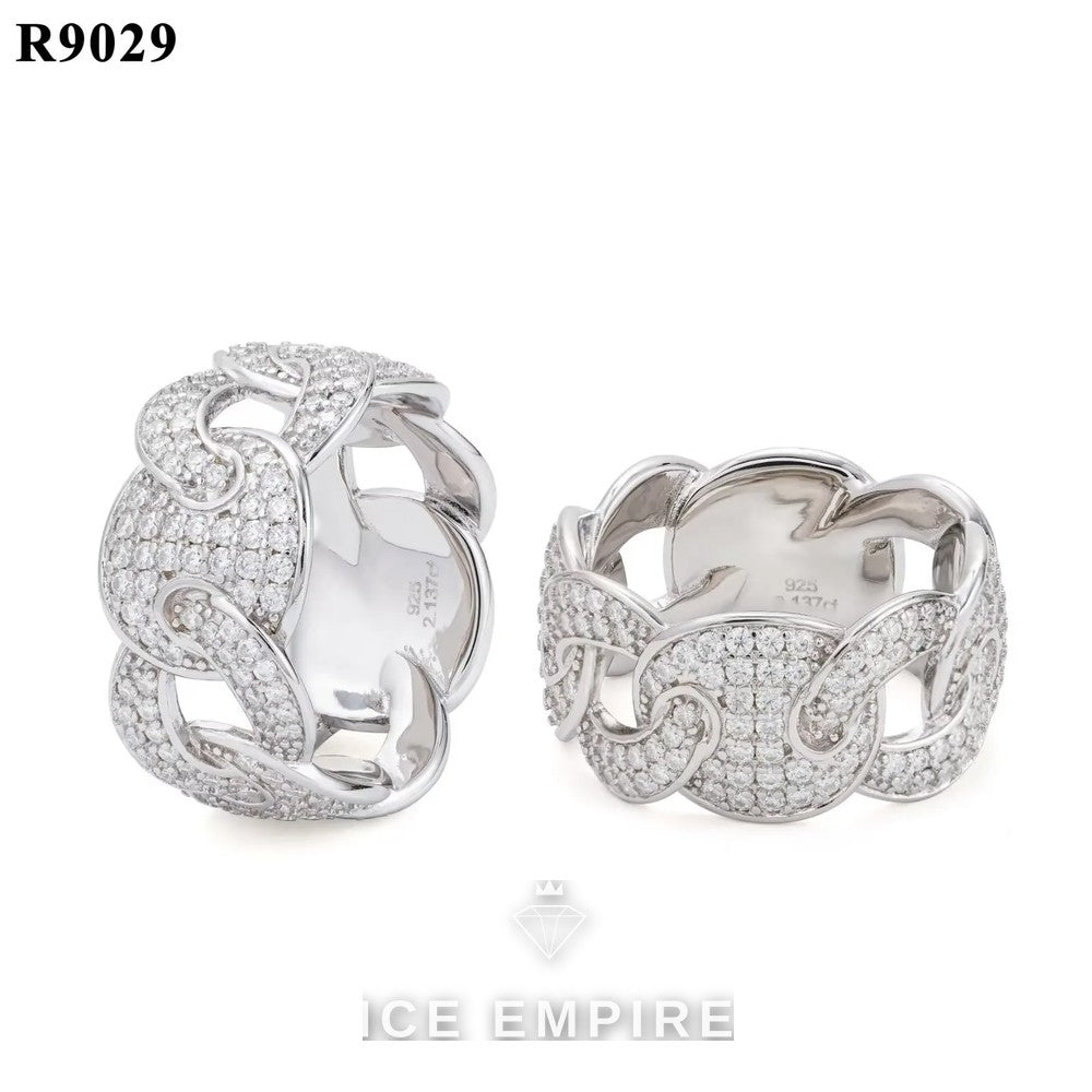 Iced Out 925 Silver Moissanite Ring