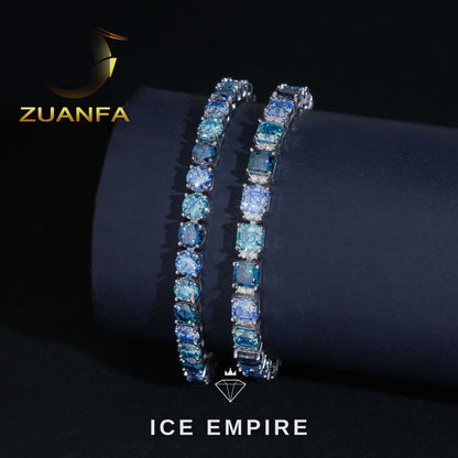 Iced Out 925 Silver Moissanite Tennis Bracelet