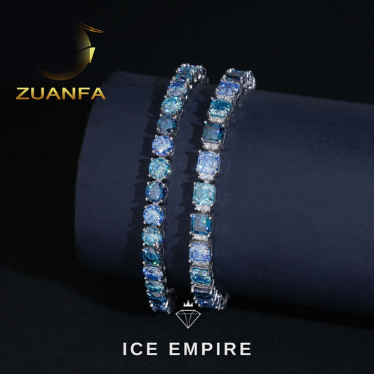 Iced Out 925 Silver Moissanite Tennis Bracelet