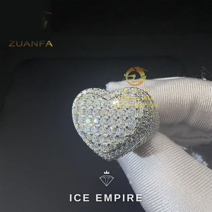 Iced Out Baguette 925 Silver Moissanite Ring