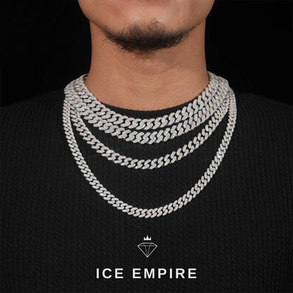 Iced Out Rose Gold Plated Moissanite Cuban Chain