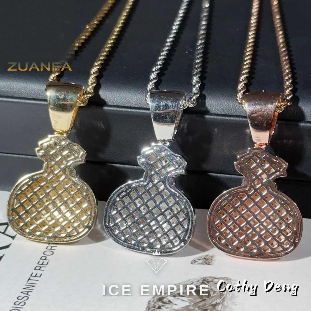 Iced Out 925 Silver Moissanite Rope Chain