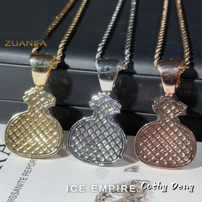 Iced Out 925 Silver Moissanite Rope Chain