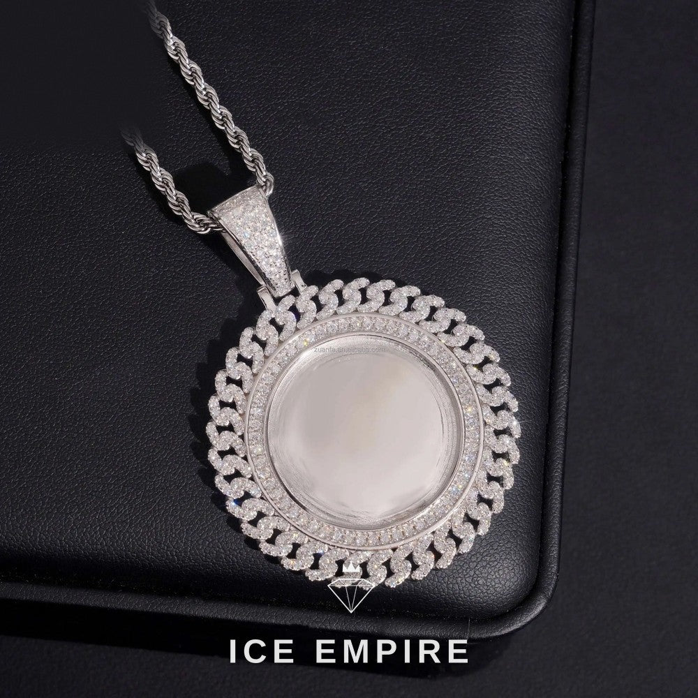 Iced Out 925 Silver Moissanite Pendant