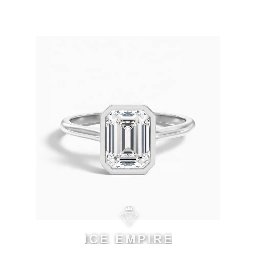 Iced Out 10K Gold Lab Grown Diamond Engagement Ring